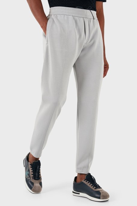 Emporio Armani Slim Fit Normal Bel Dar Paça Jogger Erkek Pantolon EM000315 AF10103 U8062 AÇIK GRİ - 2