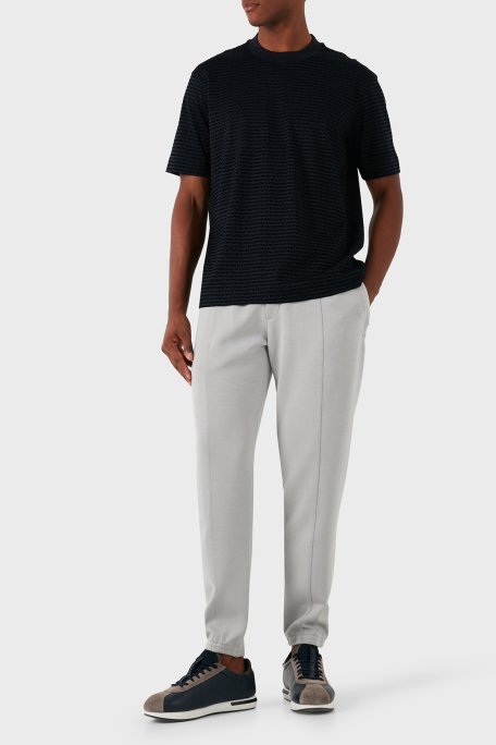Emporio Armani Slim Fit Normal Bel Dar Paça Jogger Erkek Pantolon EM000315 AF10103 U8062 AÇIK GRİ - 3