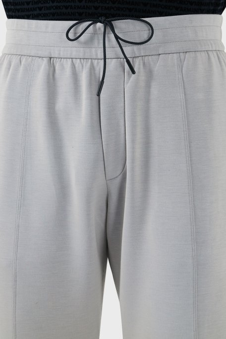 Emporio Armani Slim Fit Normal Bel Dar Paça Jogger Erkek Pantolon EM000315 AF10103 U8062 AÇIK GRİ - 4