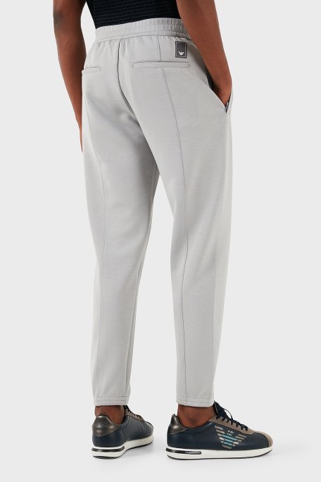 Emporio Armani Slim Fit Normal Bel Dar Paça Jogger Erkek Pantolon EM000315 AF10103 U8062 AÇIK GRİ - 5