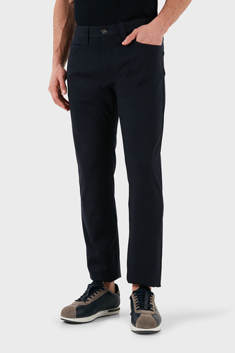 Emporio Armani Slim Fit Normal Bel Düz Paça Jeans Erkek Kot Pantolon EM001713 TE11112 UB081 LACİVERT - 4
