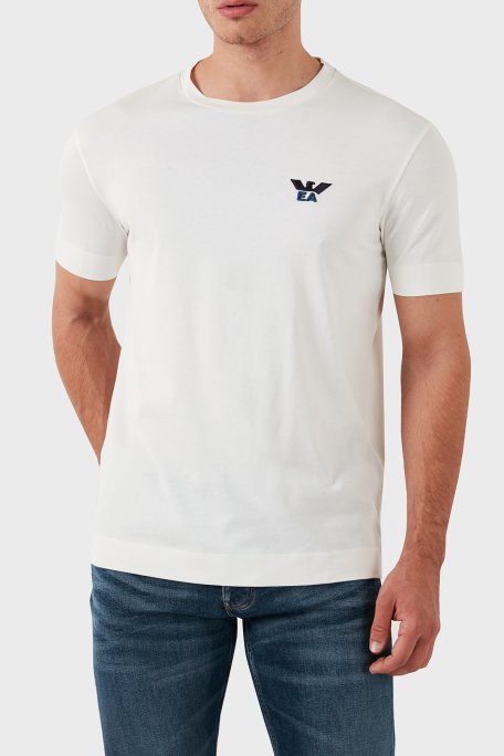 Emporio Armani Slim Fit Pamuklu Bisiklet Yaka Erkek T Shirt 6D1TM1 1JOCZ 01B8 BEYAZ - 1