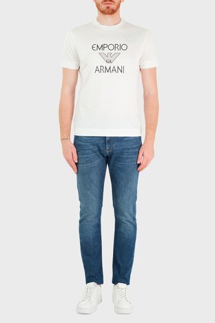 Emporio Armani - Emporio Armani Slim Fit Pamuklu J06 Jeans Erkek Kot Pantolon 3K1J06 1DY0Z 0942 LACİVERT