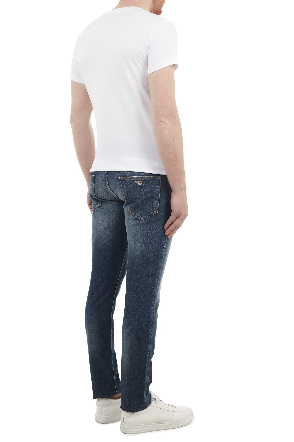 Emporio Armani Slim Fit Pamuklu J06 Jeans Erkek Kot Pantolon 6H1J06 1D8GZ 0942 KOYU MAVİ