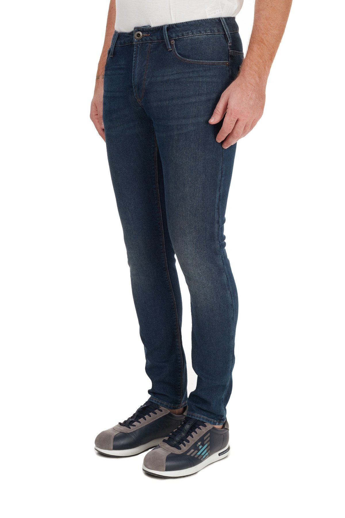 Emporio Armani Slim Fit Pamuklu J06 Jeans Erkek Kot Pantolon 6H1J06 1DPMZ 0942 MAVİ