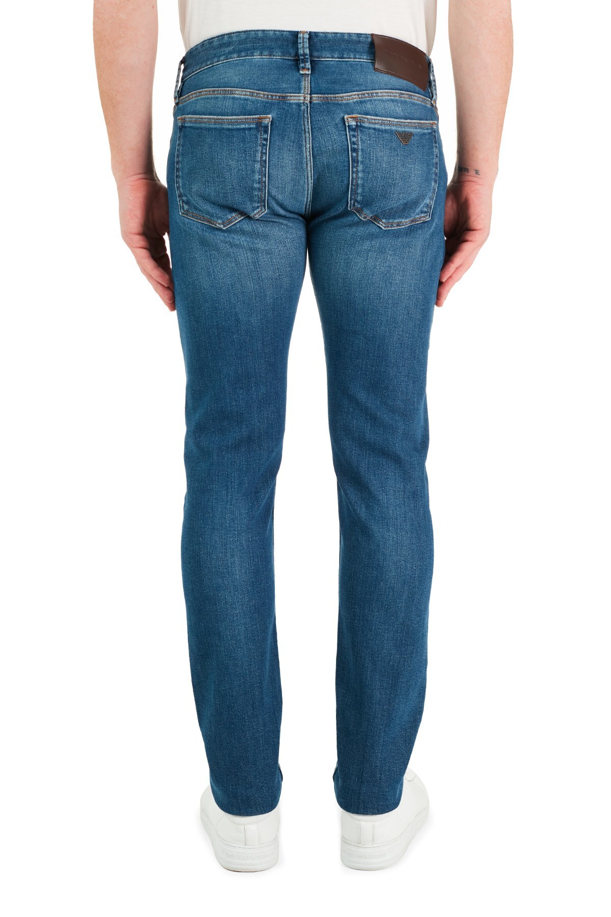Emporio Armani Slim Fit Pamuklu J75 Jeans Erkek Kot Pantolon 3K1J75 1DX2Z 0942 LACİVERT