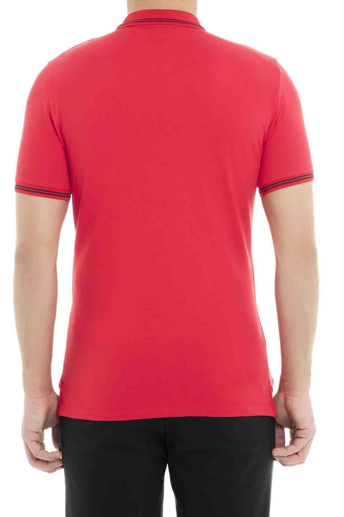 Emporio Armani Slim Fit T Shirt Erkek Polo 8N1F30 1JPTZ 0391 KIRMIZI