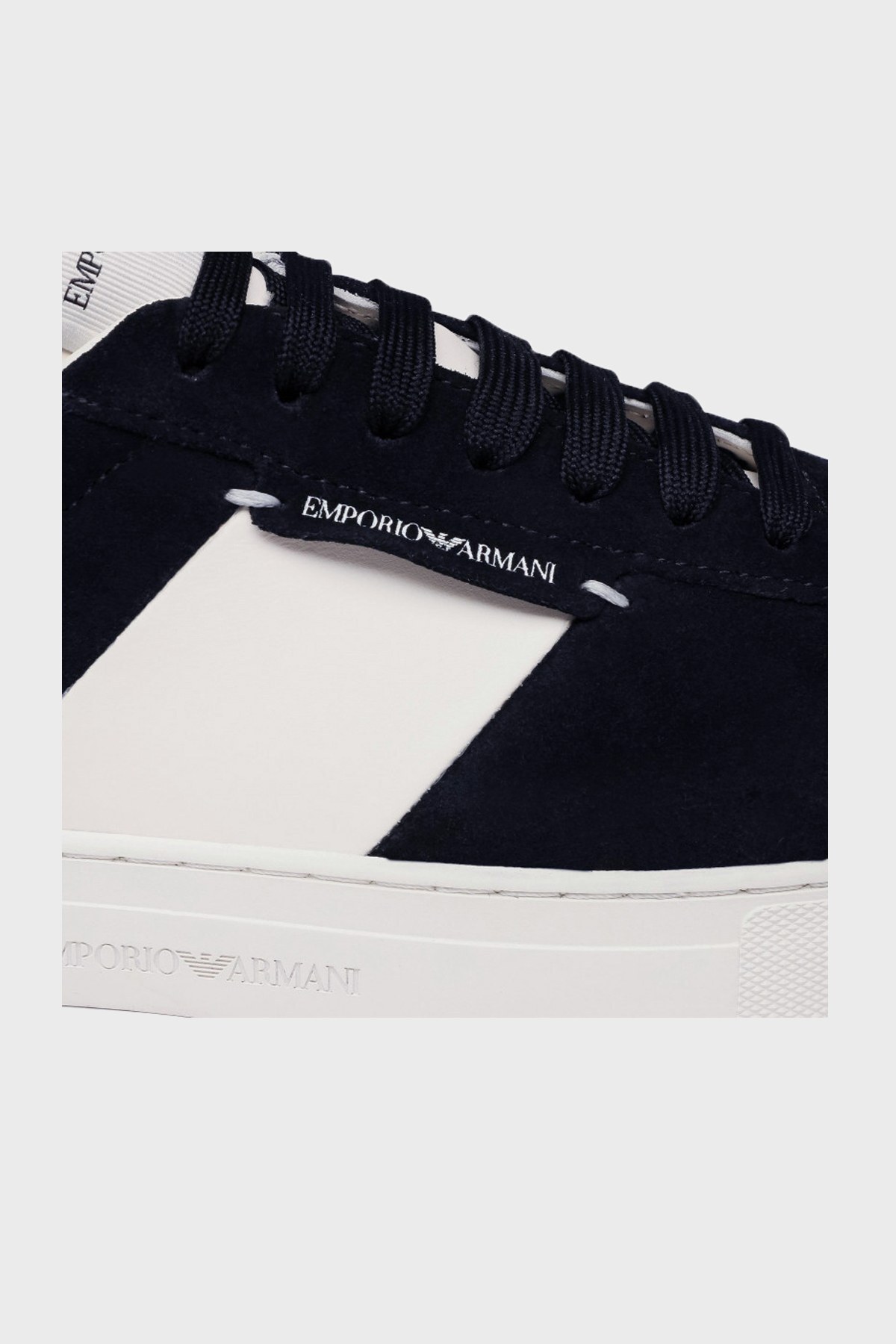 Emporio Armani Sneaker Erkek Ayakkabı S X4X541 XM692 K568 LACİVERT-BEYAZ