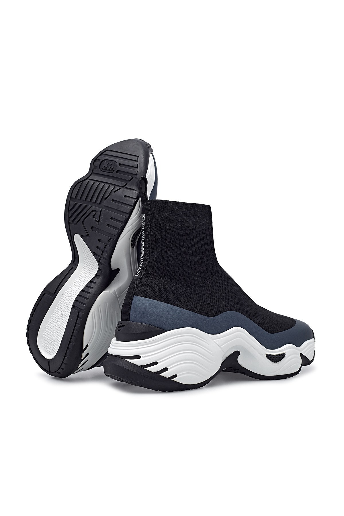 Emporio Armani Sneaker Bayan Ayakkabı X3Z049 XK061 Q052 SİYAH-GRİ
