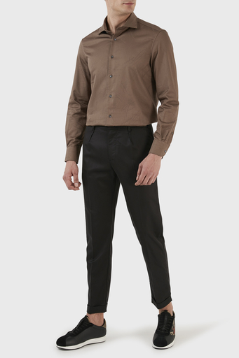 Emporio Armani Streç Normal Bel Düz Paça Slim Fit Erkek Pantolon 3R1PF4 1NSEZ 0999 SİYAH - 1