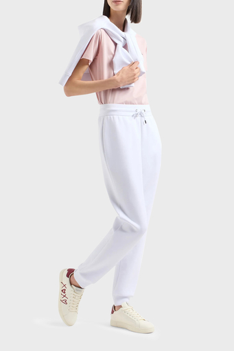 Emporio Armani Streç Pamuklu İşlemeli Comfort Fit Yüksek Bel Bayan Pantolon EW000200 AF10002 U0002 BEYAZ - 3