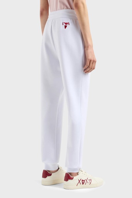 Emporio Armani Streç Pamuklu İşlemeli Comfort Fit Yüksek Bel Bayan Pantolon EW000200 AF10002 U0002 BEYAZ - 2
