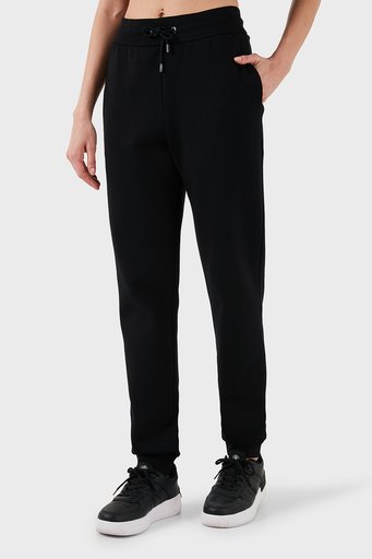 Emporio Armani Streç Pamuklu İşlemeli Comfort Fit Yüksek Bel Bayan Pantolon EW000200 AF10002 UC001 SİYAH - 5