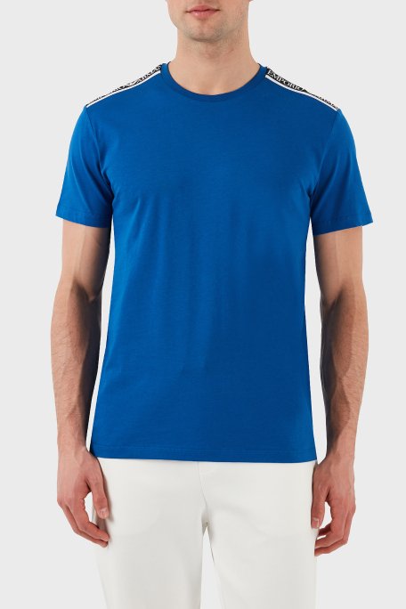 Emporio Armani Streç Pamuklu Logo Baskılı Regular Fit Bisiklet Yaka Erkek T Shirt EM000574 AF12333 UB057 SAKS - 1