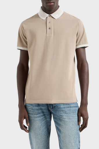 Emporio Armani Streç Pamuklu Regular Fit Düğmeli Erkek Polo Yaka T Shirt EM000852 AF12955 F6054 HAKİ - 1