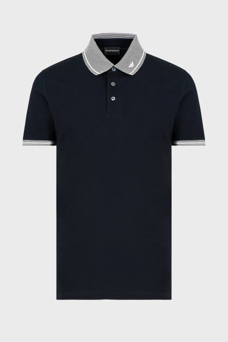 Emporio Armani Streç Pamuklu Regular Fit Düğmeli Erkek Polo Yaka T Shirt EM000852 AF12955 FB273 LACİVERT - 5