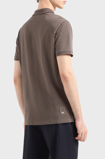 Emporio Armani Streç Pamuklu Regular Fit Düğmeli Erkek Polo Yaka T Shirt EM001146 AF13742 U6200 KAHVE - 2