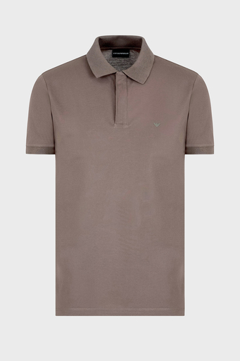 Emporio Armani Streç Pamuklu Regular Fit Düğmeli Erkek Polo Yaka T Shirt EM001146 AF13742 U6200 KAHVE - 4
