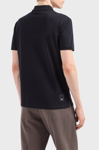 Emporio Armani Streç Pamuklu Regular Fit Düğmeli Erkek Polo Yaka T Shirt EM001146 AF13742 UB118 LACİVERT - 2