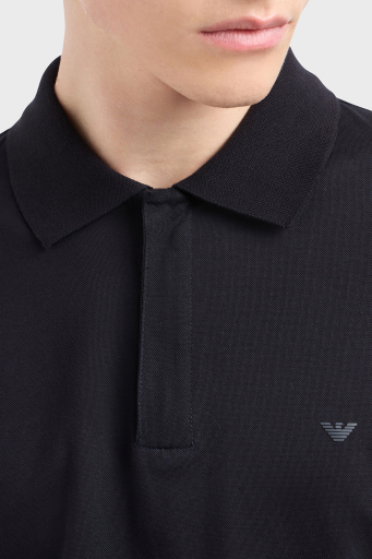 Emporio Armani Streç Pamuklu Regular Fit Düğmeli Erkek Polo Yaka T Shirt EM001146 AF13742 UB118 LACİVERT - 4
