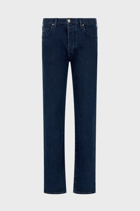 Emporio Armani Streç Pamuklu Regular Fit Normal Bel Düz Paça Jeans Erkek Kot Pantolon EM000121 AF14119 MB002 LACİVERT - 12