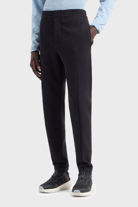 Emporio Armani Streç Pamuklu Regular Fit Yüksek Bel Düz Paça Chino Erkek Pantolon EM000954 AF13358 UB118 LACİVERT - 1
