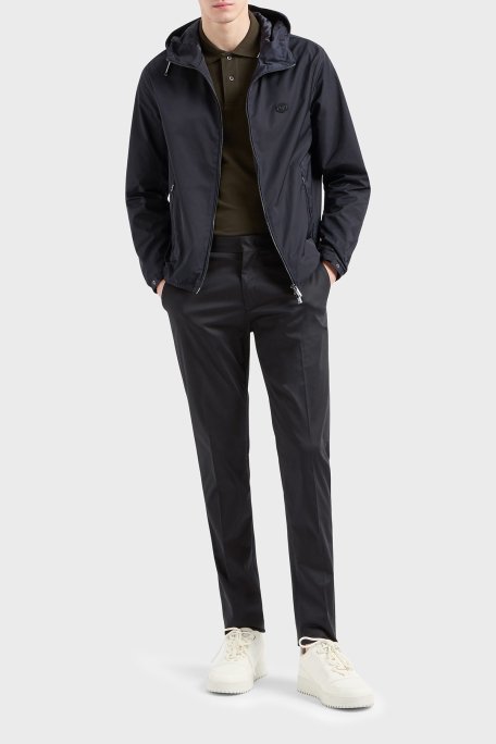 Emporio Armani Streç Pamuklu Regular Fit Yüksek Bel Düz Paça Kumaş Erkek Pantolon 8N1P15 1NJ7Z 0999 SİYAH - 2