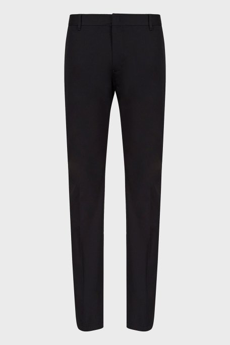 Emporio Armani Streç Pamuklu Regular Fit Yüksek Bel Düz Paça Kumaş Erkek Pantolon 8N1P15 1NJ7Z 0999 SİYAH - 6