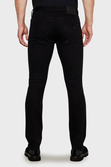 Emporio Armani Streç Pamuklu Skinny Fit Jeans Erkek Kot Pantolon 6D1J06 1D96Z 0005 SİYAH - 2