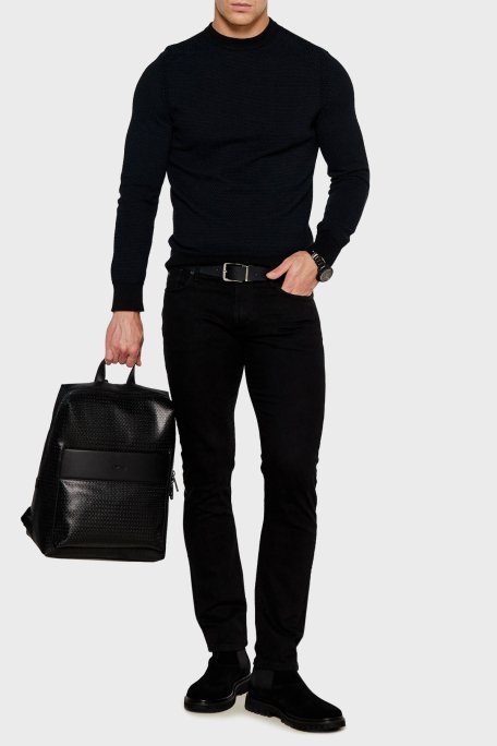 Emporio Armani Streç Pamuklu Skinny Fit Jeans Erkek Kot Pantolon 6D1J06 1D96Z 0005 SİYAH - 3
