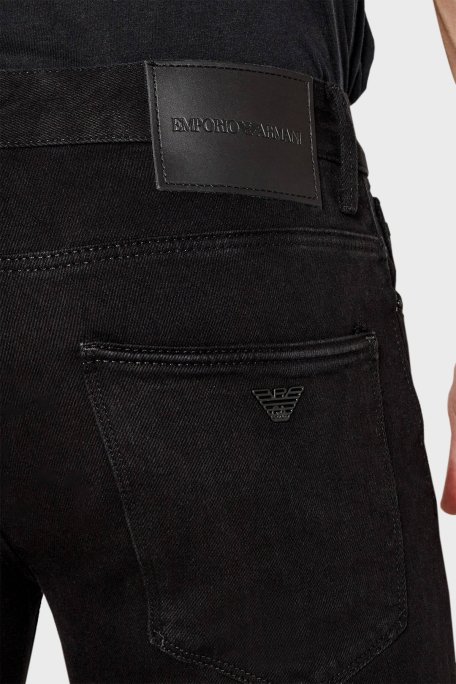 Emporio Armani Streç Pamuklu Skinny Fit Jeans Erkek Kot Pantolon 6D1J06 1D96Z 0005 SİYAH - 4