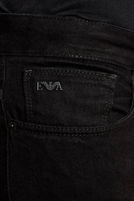 Emporio Armani Streç Pamuklu Skinny Fit Jeans Erkek Kot Pantolon 6D1J06 1D96Z 0005 SİYAH - 5