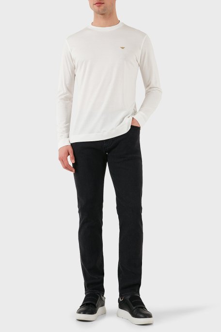 Emporio Armani Streç Pamuklu Slim Fit Düşük Bel Dar Paça Jeans Erkek Kot Pantolon EM000121 AF14867 M8001 GRİ - 2