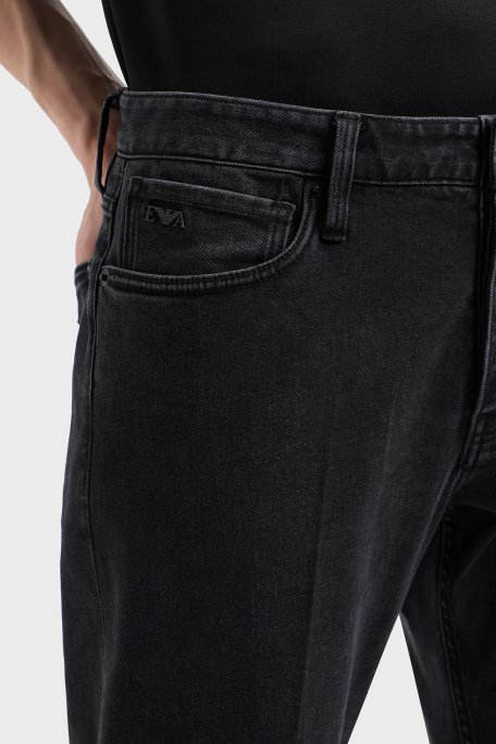Emporio Armani Streç Pamuklu Slim Fit Düşük Bel Jeans Erkek Kot Pantolon 6D1J75 1DTMZ 0005 SİYAH - 4
