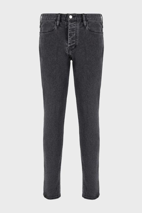 Emporio Armani Streç Pamuklu Slim Fit Düşük Bel Jeans Erkek Kot Pantolon 6D1J75 1DTPZ 0006 SİYAH - 6