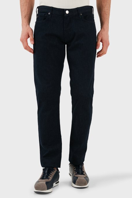 Emporio Armani Streç Pamuklu Slim Fit Normal Bel Düz Paça Jeans Erkek Kot Pantolon EM000121 AF14121 MB001 LACİVERT - 7