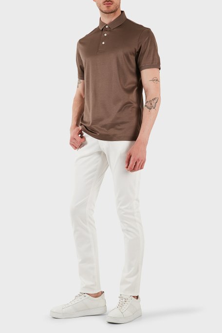 Emporio Armani Streç Pamuklu Slim Fit Normal Bel Düz Paça Jeans Erkek Kot Pantolon EM000121 AF14123 U0003 BEYAZ - 8
