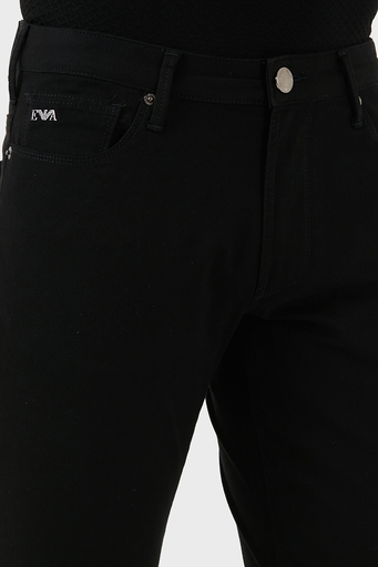 Emporio Armani Streç Pamuklu Slim Fit Normal Bel Düz Paça Jeans Erkek Kot Pantolon EM000121 AF14123 UC001 SİYAH - 5