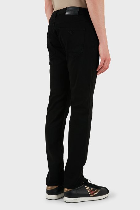 Emporio Armani Streç Pamuklu Slim Fit Normal Bel Düz Paça Jeans Erkek Kot Pantolon EM000121 AF15954 MC002 SİYAH - 6