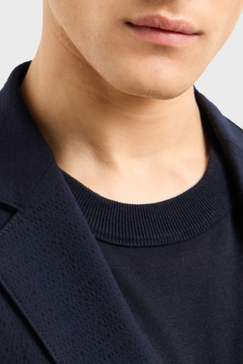Emporio Armani Streç Regular Fit Apaş Yaka Klasik Erkek Ceket EM000069 TE13603 UB109 LACİVERT - 4