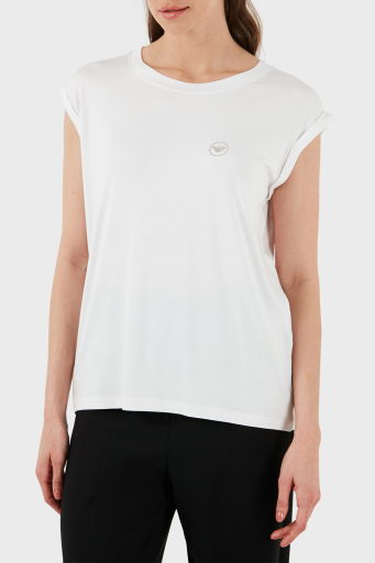 Emporio Armani Streç Regular Fit Bisiklet Yaka Bayan Atlet 164844 4R224 00010 BEYAZ - 1