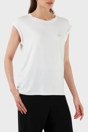 Emporio Armani Streç Regular Fit Bisiklet Yaka Bayan Atlet 164844 4R224 00010 BEYAZ - 11