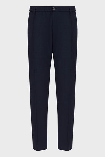 Emporio Armani Streç Regular Fit Yüksek Bel Düz Paça Çımalı Dokuma Erkek Pantolon EM000440 TE13603 UB109 KOYU LACİVERT - 5