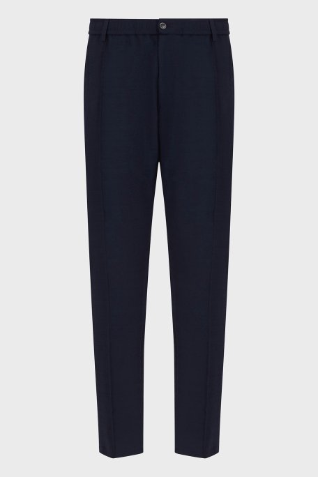 Emporio Armani Streç Regular Fit Yüksek Bel Düz Paça Çımalı Dokuma Erkek Pantolon EM000440 TE13603 UB109 KOYU LACİVERT - 10