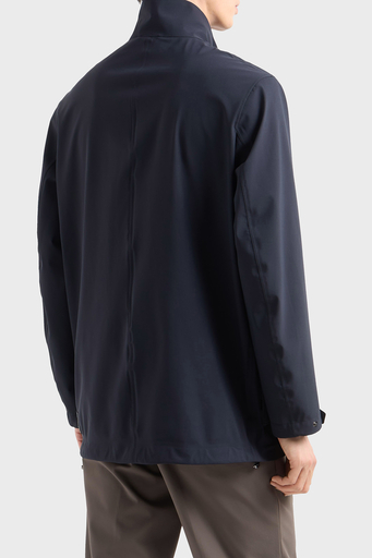 Emporio Armani Su İtici Regular Fit Rüzgar Geçirmez Dik Yaka Erkek Mont EM000839 AF13090 UB118 LACİVERT - 2