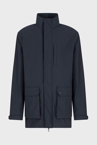 Emporio Armani Su İtici Regular Fit Rüzgar Geçirmez Dik Yaka Erkek Mont EM000839 AF13090 UB118 LACİVERT - 5