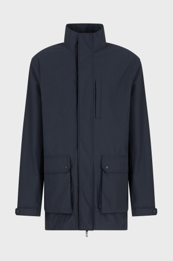 Emporio Armani Su İtici Regular Fit Rüzgar Geçirmez Dik Yaka Erkek Mont EM000839 AF13090 UB118 LACİVERT - 5