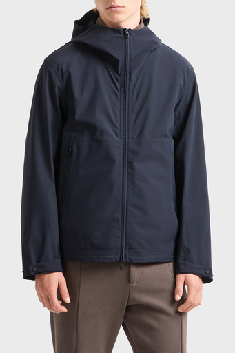 Emporio Armani Su itici Regular Fit Rüzgar Geçirmez Kapüşonlu Erkek Mont EM000818 AF13090 UB118 LACİVERT - 1