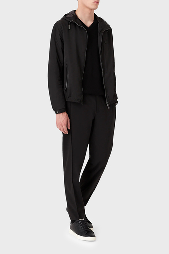 Emporio Armani Suya Dayanıklı Regular Fit Kapüşonlu Erkek Mont 8N1BQ0 1NZQZ 0999 SİYAH - 3