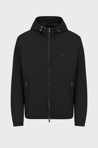 Emporio Armani Suya Dayanıklı Regular Fit Kapüşonlu Erkek Mont 8N1BQ0 1NZQZ 0999 SİYAH - 6